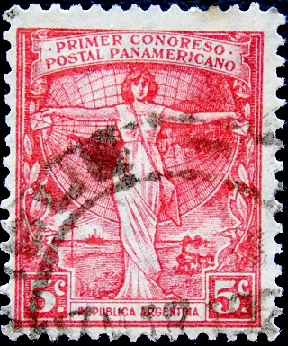 Аргентина 1922 год . Аллегория 5 с . Каталог 0,60 €. (2) 